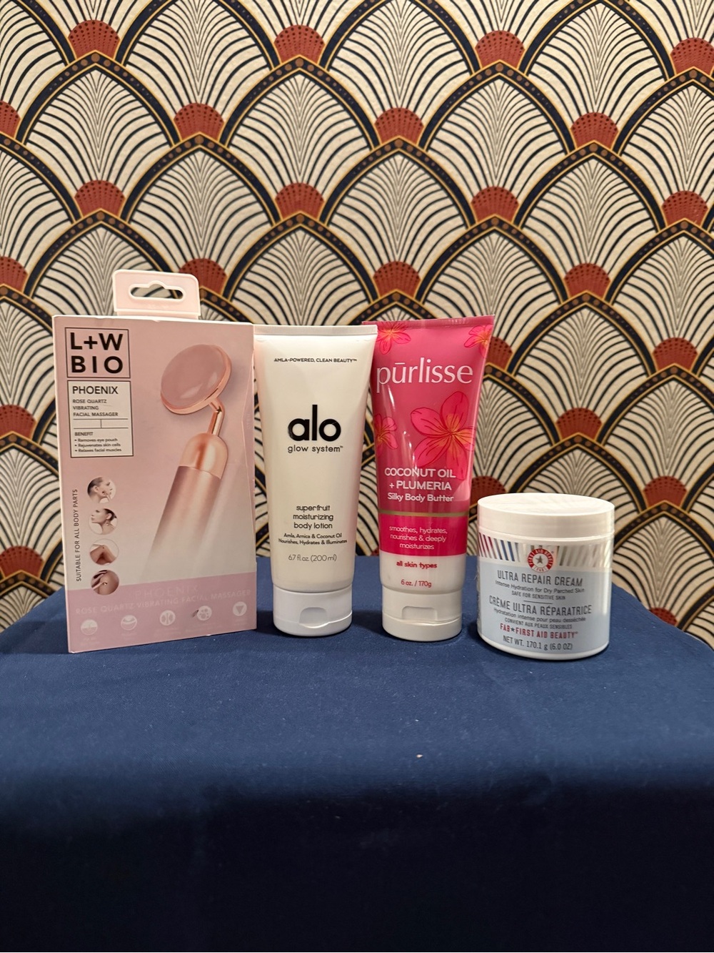 NWT alo Glow System | First Aid Beauty • Purlisse • L+W BIO facial massager.